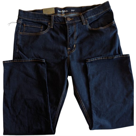 NWT Goodfellow & Co Men's Total Flex Straight Leg Jeans Dark Wash 40x30 - Picture 1 of 11